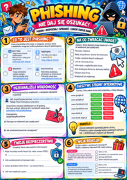 BEZPIECZNI W SIECI – 8 kolorowych kart pracy o cyberbezpieczeństwie | klasy 4–8