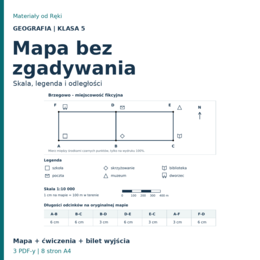 Mapa i skala - klasa 5 | Mapa bez zgadywania