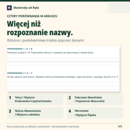 Krajobrazy Polski - 8 kart tropów i 4 porównania | Geografia, klasa 5