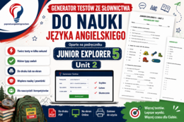Generator testów Junior Explorer 5, Unit 2