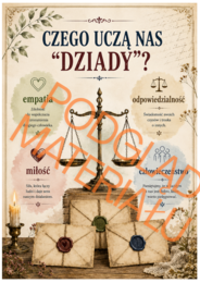Narodowe Czytanie 2026 – „Dziady” Adama Mickiewicza | gazetka szkolna + dekoracje XXL + napisy + zakładki + dyplomy | 70 stron PDF