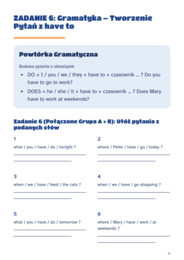 Materiał Powtórzeniowy i Przewodnik do Sprawdzianu: Brainy 6 (Unit 1, Grupa A i B)