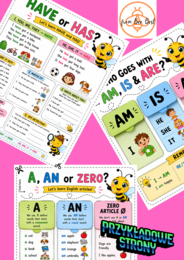 lapbooki - a,an,0 article / to be / have got, has hot  - printouts,  handouts