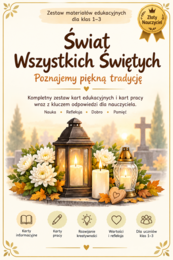 Świat Wszystkich Świętych – karty edukacyjne i karty pracy dla klas 1–3