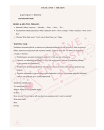Focus 2 Unit 3 Karty pracy