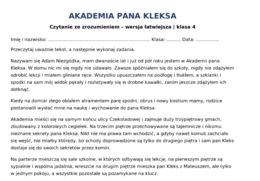 Pakiet materiałów do lektury "Akademia pana Kleksa"