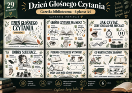 📚 Dzień Głośnego Czytania – gazetka biblioteczna - wersja 2
