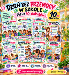 Zestaw plakatów na gazetkę – Stop przemocy i hejtowi