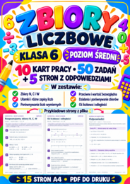 ZBIORY LICZBOWE-ŚREDNIE-klasa 6