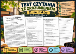 🐦 Dzień Ptaków – test czytania ze zrozumieniem dla klasy 4
