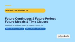 Impulse 3 Unit 4 – prezentacja PowerPoint: Future Continuous i Future Perfect oraz Future modals i time clauses, B1+