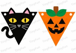 Girlanda Halloween – 18 wzorów do druku | Dekoracje Halloween PDF