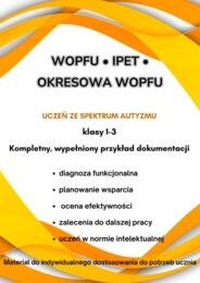 WOPFU + IPET + OKRESOWA WOPFU – uczeń ze spektrum autyzmu, klasy 1–3-WYPEŁNIONY WZÓR