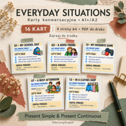 Everyday situations - 16 kart konwersacyjnych. A1+/A2