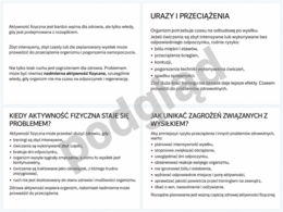 Zagrożenia związane z nadmierną aktywnością fizyczną i sposoby ich unikania - prezentacja | edukacja zdrowotna