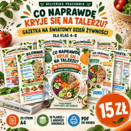 🍎 CO NAPRAWDĘ KRYJE SIĘ NA TALERZU? Nowa gazetka edukacyjna na Światowy Dzień Żywności – 16 października 🌾