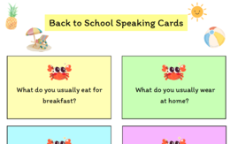 Speaking Cards Back to school