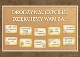 „Drodzy Nauczyciele, dziękujemy Wam za…” - gazetka na Dzień Nauczyciela /  Dzień Edukacji Narodowej
