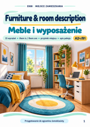 E008 Dom - Meble i wyposażenie pokoju – Angielski E8