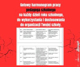 Harmonogram pracy pedagoga