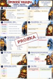 OPOWIEŚĆ WIGILIJNA - PAKIET 10 KART PRACY + ODP.