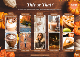 Prezentacja This or That  - Autumn, Halloween, Christmas, poziom  A2/B1