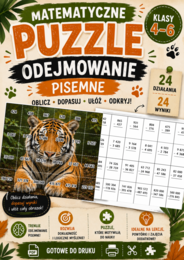 Matematyczne Puzzle – Odejmowanie Pisemne | Działania Pisemne | Klasy 4–6