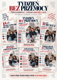 Tydzień bez przemocy! projekt- scenariusz na 7 dni szkolnej akcji, plakaty, karty pracy, gazetka, baner, skrypt na 7 lekcji o przemocy