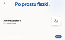 Fiszki do Unitu 1, Junior Explorer 5