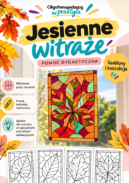 Jesienne witraże – szablony na lekcję zajęć kształtujących kreatywność!