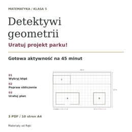 Pola i obwody - klasa 5 | Detektywi geometrii: Uratuj projekt parku!