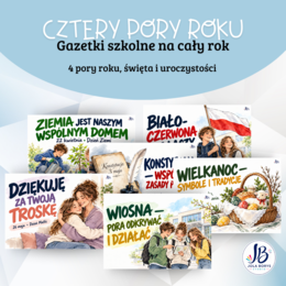 Gazetki szkolne na cały rok – 4 pory roku, święta i uroczystości | 80 plansz + 4 banery do druku
