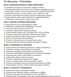 Program zajęć socjoterapeutycznych – klasy VII–VIII. Rewalidacja.