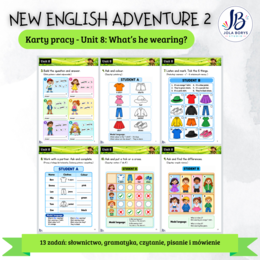 New English Adventure 2 – Unit 8: What’s He Wearing? – zadania komunikacyjne