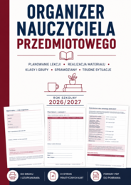 ORGANIZER NAUCZYCIELA PRZEDMIOTOWEGO 2026/2027 DO DRUKU
