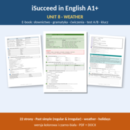 iSucceed in English A1+ – Unit 8 Weather | klasa 5 | e-book 22 strony + klucz