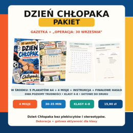 Dzień Chłopaka – PAKIET | gazetka + „Operacja: 30 września” | klasy 4–8