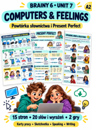 Brainy 6 Unit 7 – Computers & Feelings: powtórka, Present Perfect i 2 gry