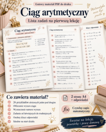 Ciąg arytmetyczny - lista zadań