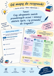 OD MAPY DO ROZPRAWKI – Karta pracy i klucz odpowiedzi, Klasa 8