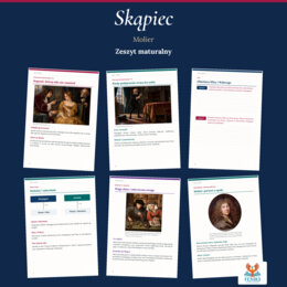 Skąpiec — Molier | Zeszyt maturalny: szczegółowe omówienie, 120 zadań i klucz odpowiedzi