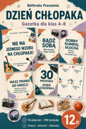 🧡 Nie ma jednego wzoru na chłopaka! Gazetka na Dzień Chłopaka dla klas 4–8