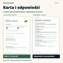 Fotosynteza, klasa 5 - 15 slajdów, karta pracy PDF/DOCX i przewodnik