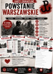Powstanie Warszawskie – 4 karty edukacyjne + karta pracy | klasy 4–8