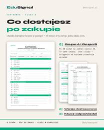 Ułamki dziesiętne — kartkówka z działań pamięciowych, klasa 6 (2 grupy + wersja dostosowana + klucz)