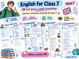 „English for Class 7” – scenariusz 20 kart pracy