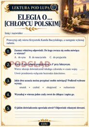 KRZYSZTOF KAMIL BACZYŃSKI – LIRYKA | 15 kart pracy, test i odpowiedzi | klasy 7–8 SP