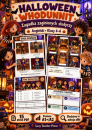 Halloween Whodunnit – Zagadka zaginionych słodyczy | Angielski, klasy 4–6 | Gra detektywistyczna PDF