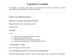 Tajemniczy Ogród- gotowy pakiet do pracy z lekturą 2