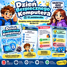 12 października – Dzień Bezpiecznego Komputera | gazetka + quiz, kl. 4–8